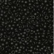 Miyuki rocailles kralen 11/0 - Opaque matte black 11-401F 